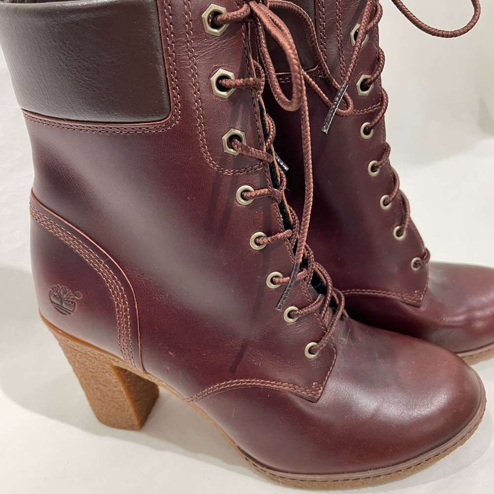 Timberland Glancy Brown leather heals size 7